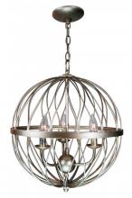  70673 ASL - 3LT CHANDELIER-ORB CAGE-MED-AS